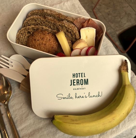 Mooi resultaat van bedrukte brooddozen van hotel Jerom!